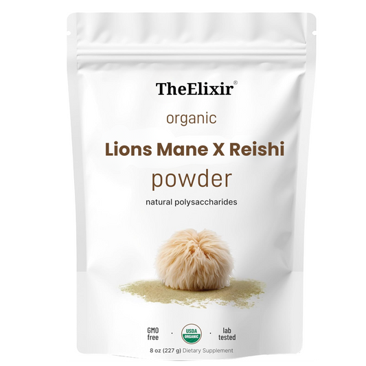 Elixir™Organic Lion’s Mane X Reishi Mushroom Powder