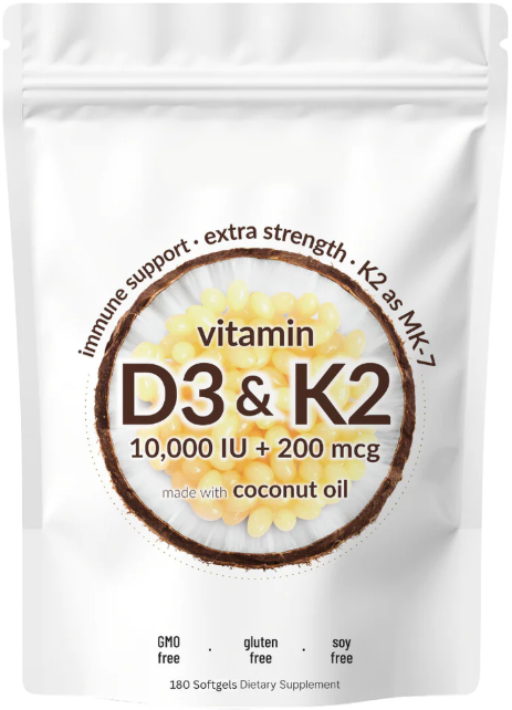 Vitamin D3 + K2 Supplements — Daily Vitality Formula